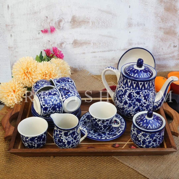 Serina Blue Tea Set