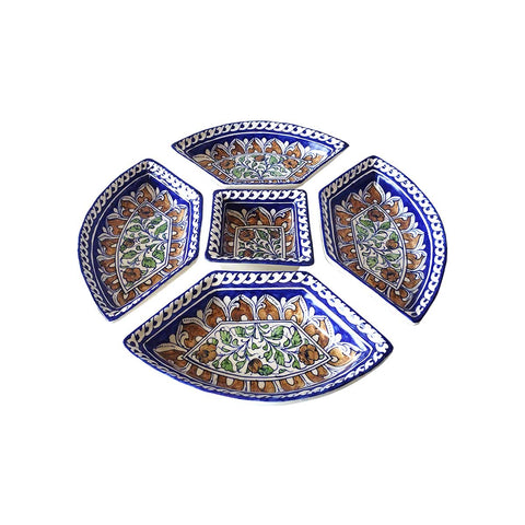 Blue Pottery Italian Salad Dish Color